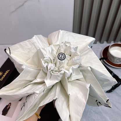 New style pearl handle with leather umbrella cover folding umbrella