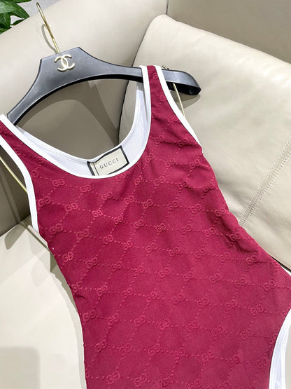 New jacquard one-piece swimsuit