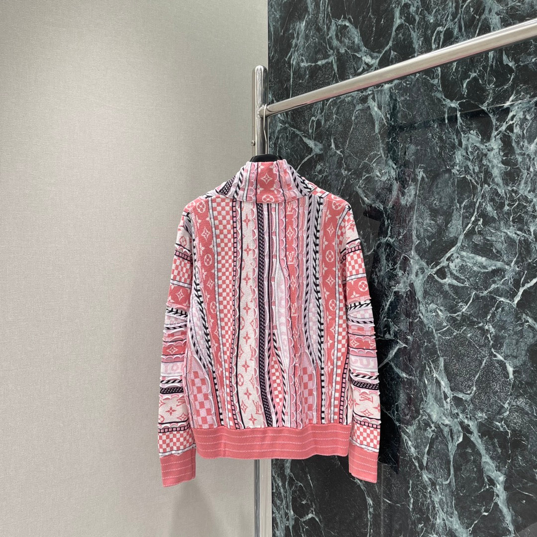 L 25fw monogram lapel sweatshirt