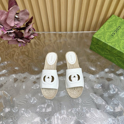 G 25 Straw sole slippers