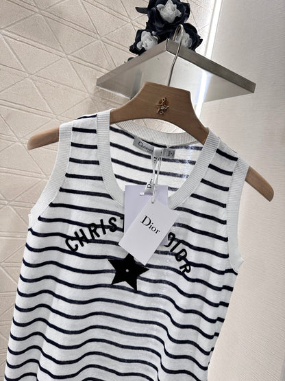 D 25 Striped knit undershirt