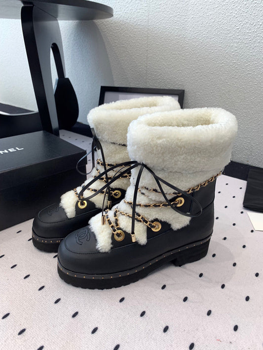 C 25 Classic snow boots（WHITE/BLACK）