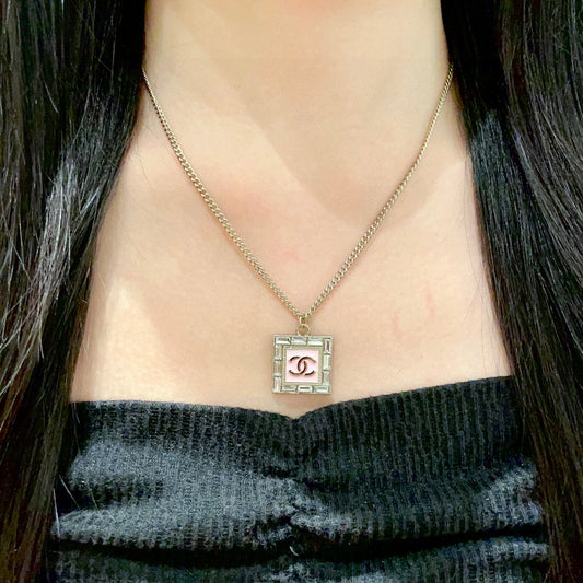 C 25  Square Logo Necklace