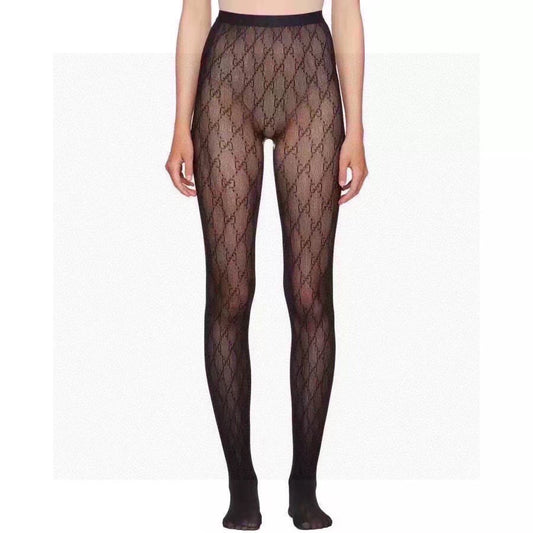 G Logo waist mesh pantyhose