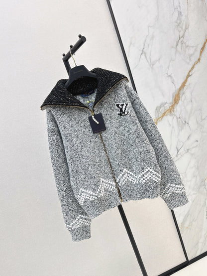 L 25 Jacquard heavy-duty zipper jacket