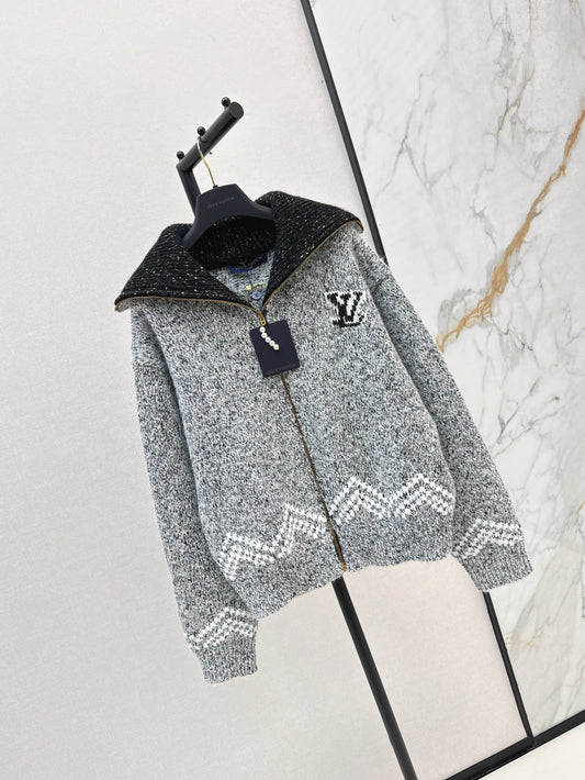 L 25 Jacquard heavy-duty zipper jacket