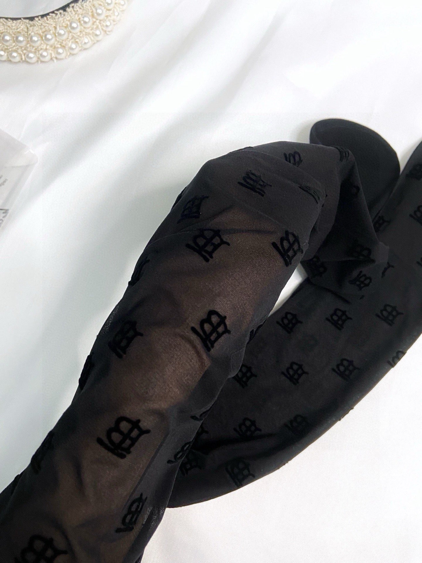 Bru Classic flocked letter stockings