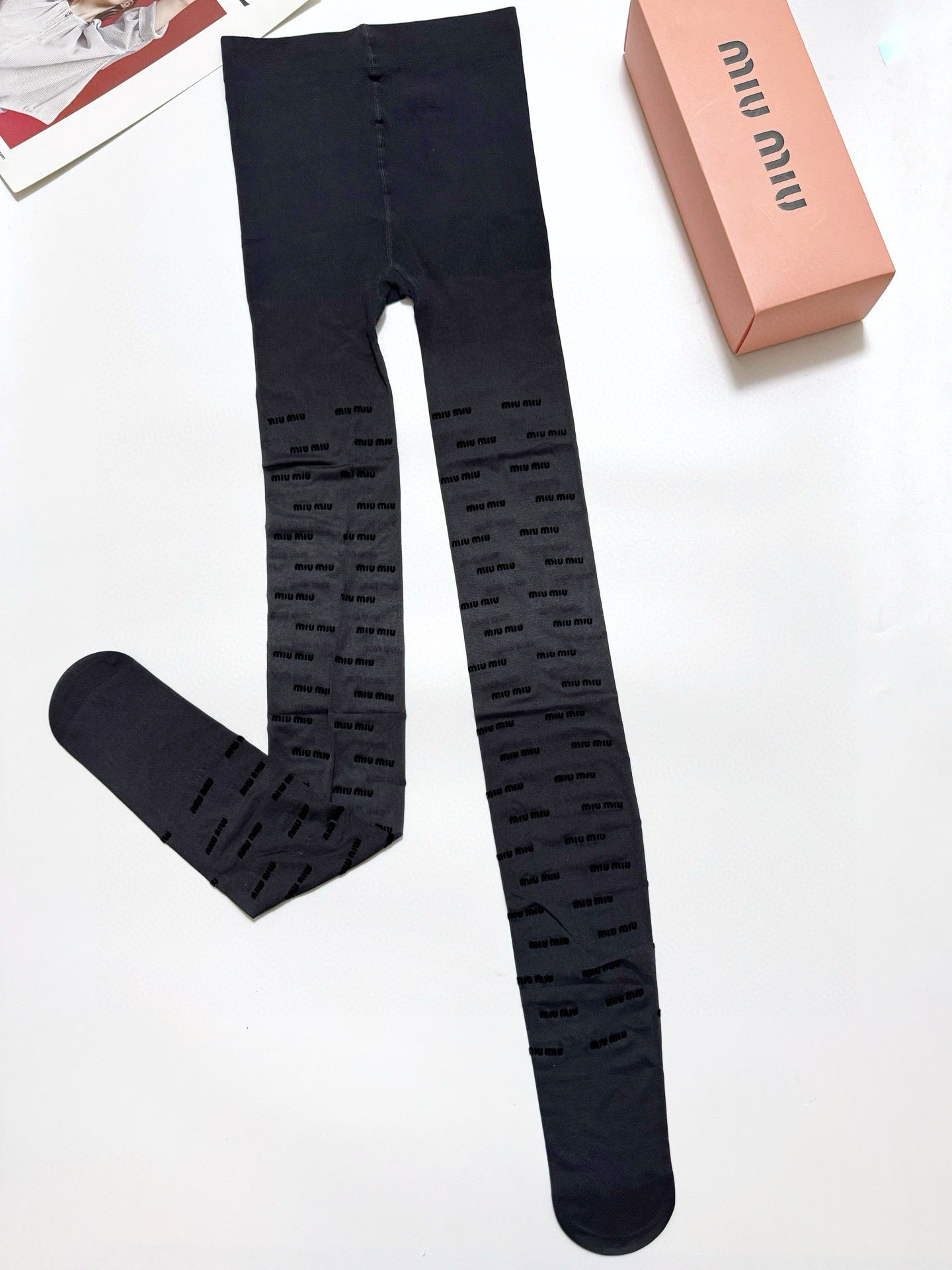 M Classic flocked letter stockings