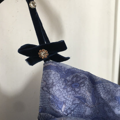 ZI Diamond bow halter dress