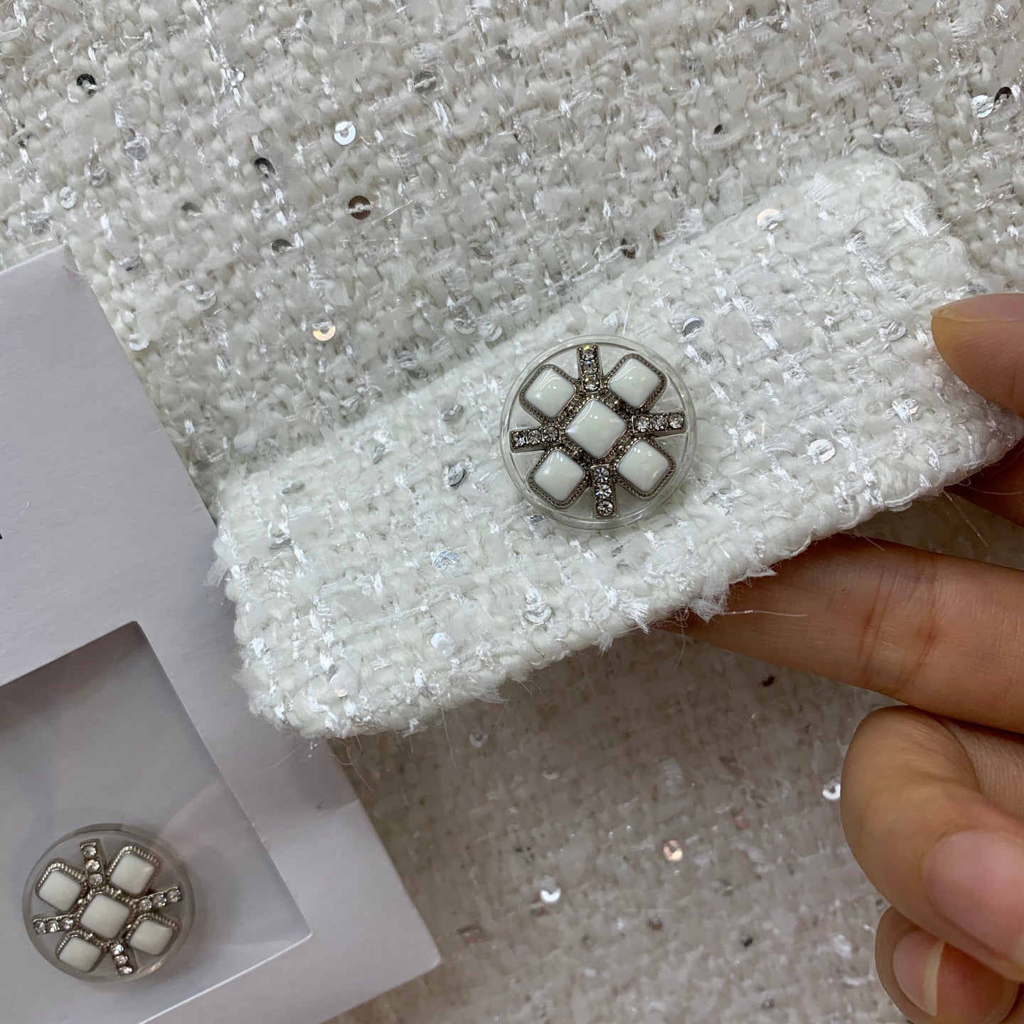 C 25 sequined tweed jacket