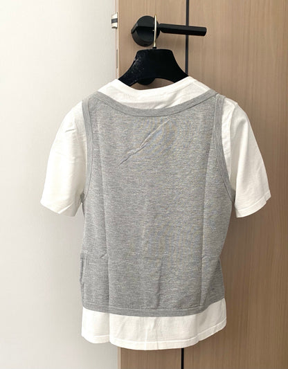 M 25 Fake two-piece short sleeves