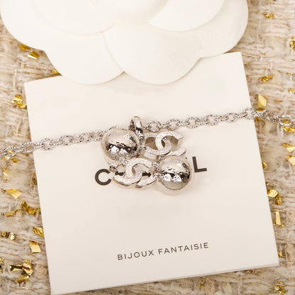 C Rhinestone pearl square chain