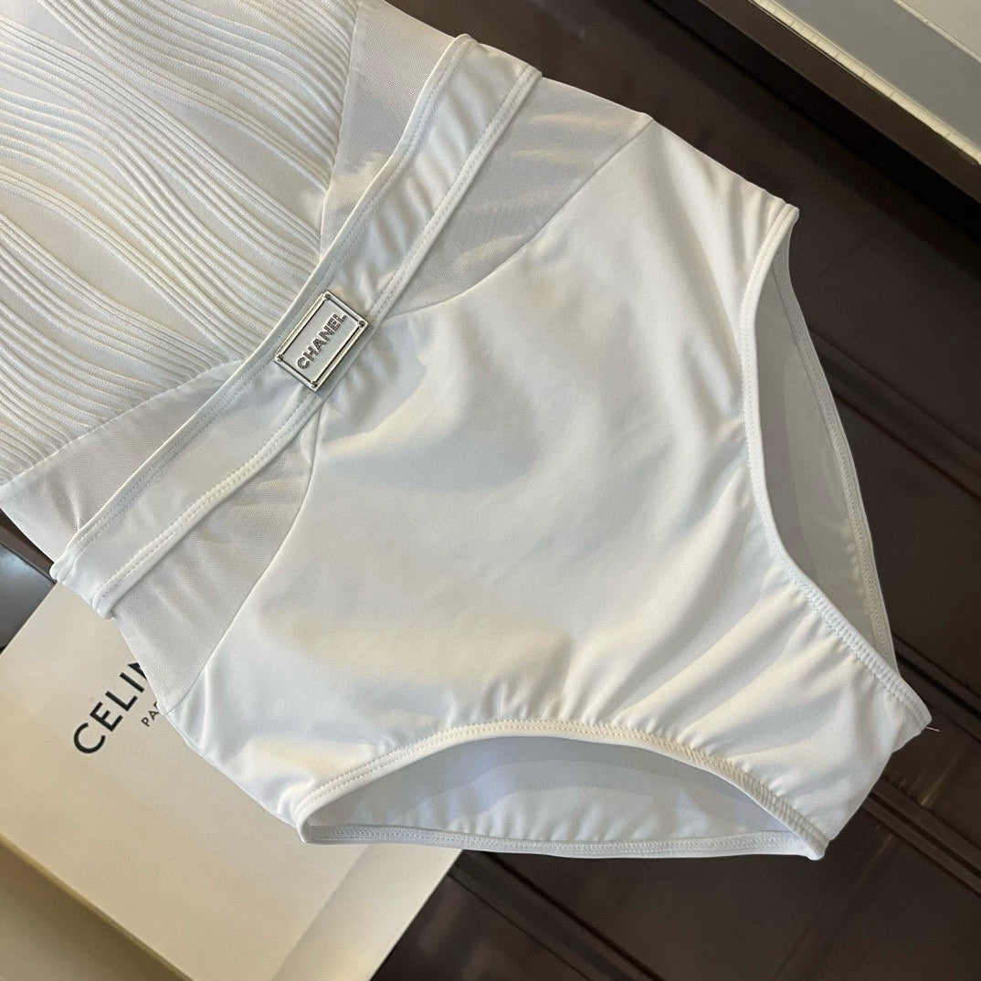 C 25 New Premium White One-piece Swimsuit