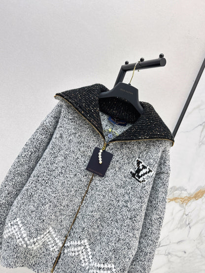 L 25 Jacquard heavy-duty zipper jacket