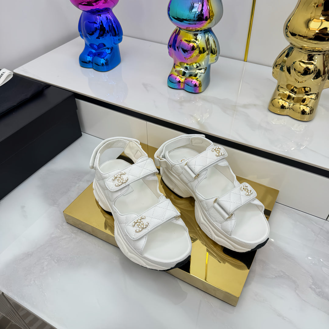 C 25 Velcro Slippers Casual Beach Shoes