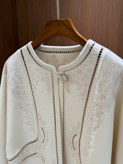 He 25 Embroidered cashmere jacket