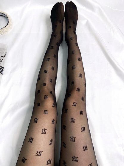 Bru Classic flocked letter stockings