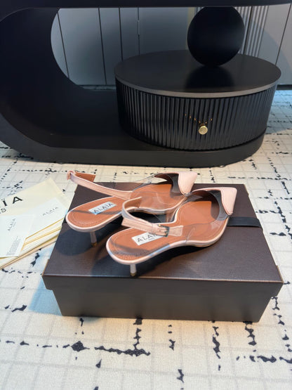 25 Bright patent leather high heels