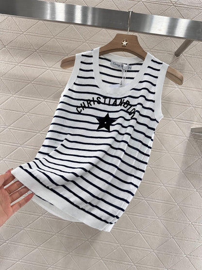 D 25 Striped knit undershirt