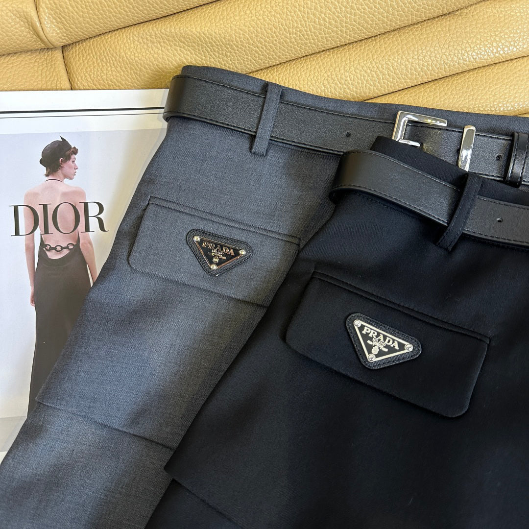 P 25 Irregular mid length skirt
