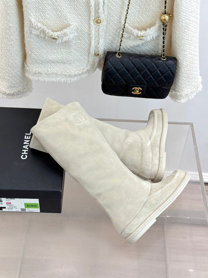 C 25 Classic Embroidered Suede Pants and Boots