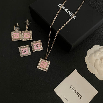 C 25  Square Logo Necklace