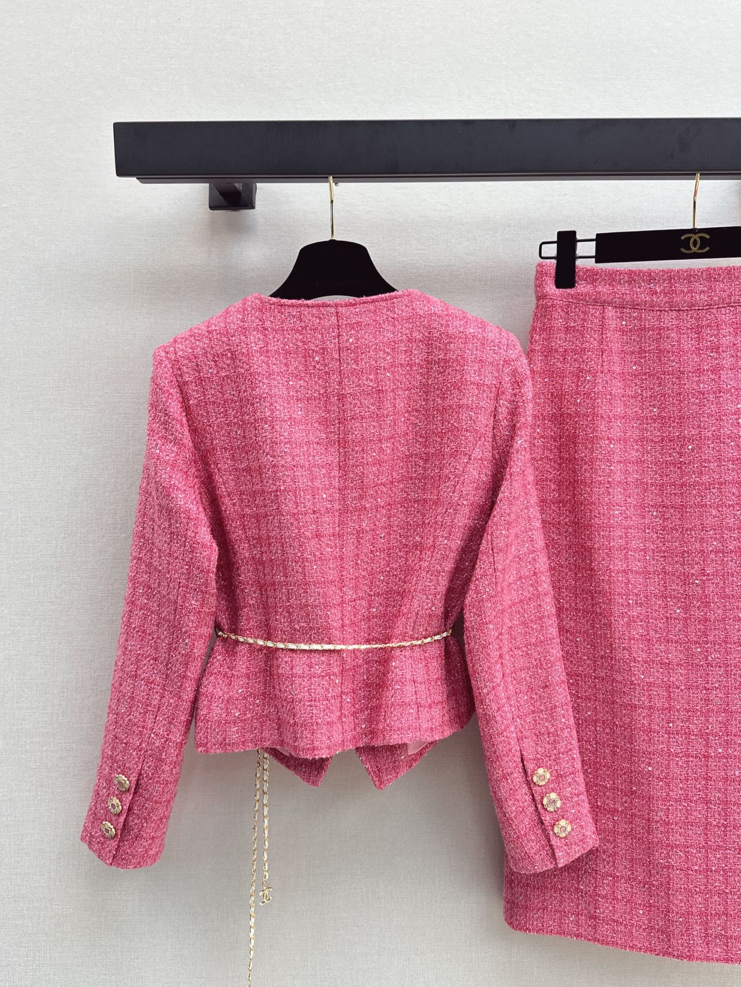 C 25 Flower waist chain skirt jacket suit