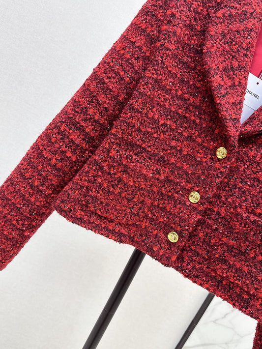 C 25 Christmas Red Knitted Jacket