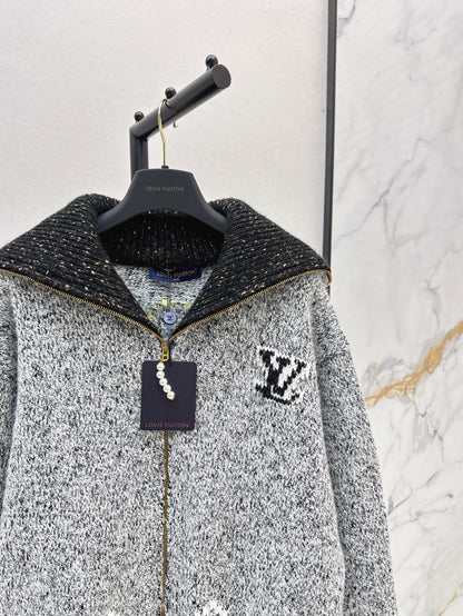 L 25 Jacquard heavy-duty zipper jacket