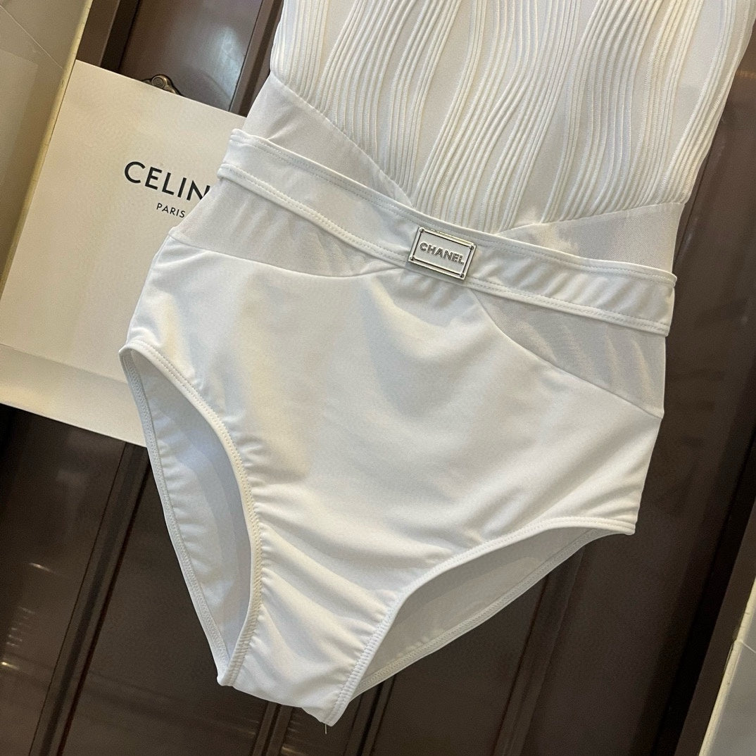 C 25 New Premium White One-piece Swimsuit