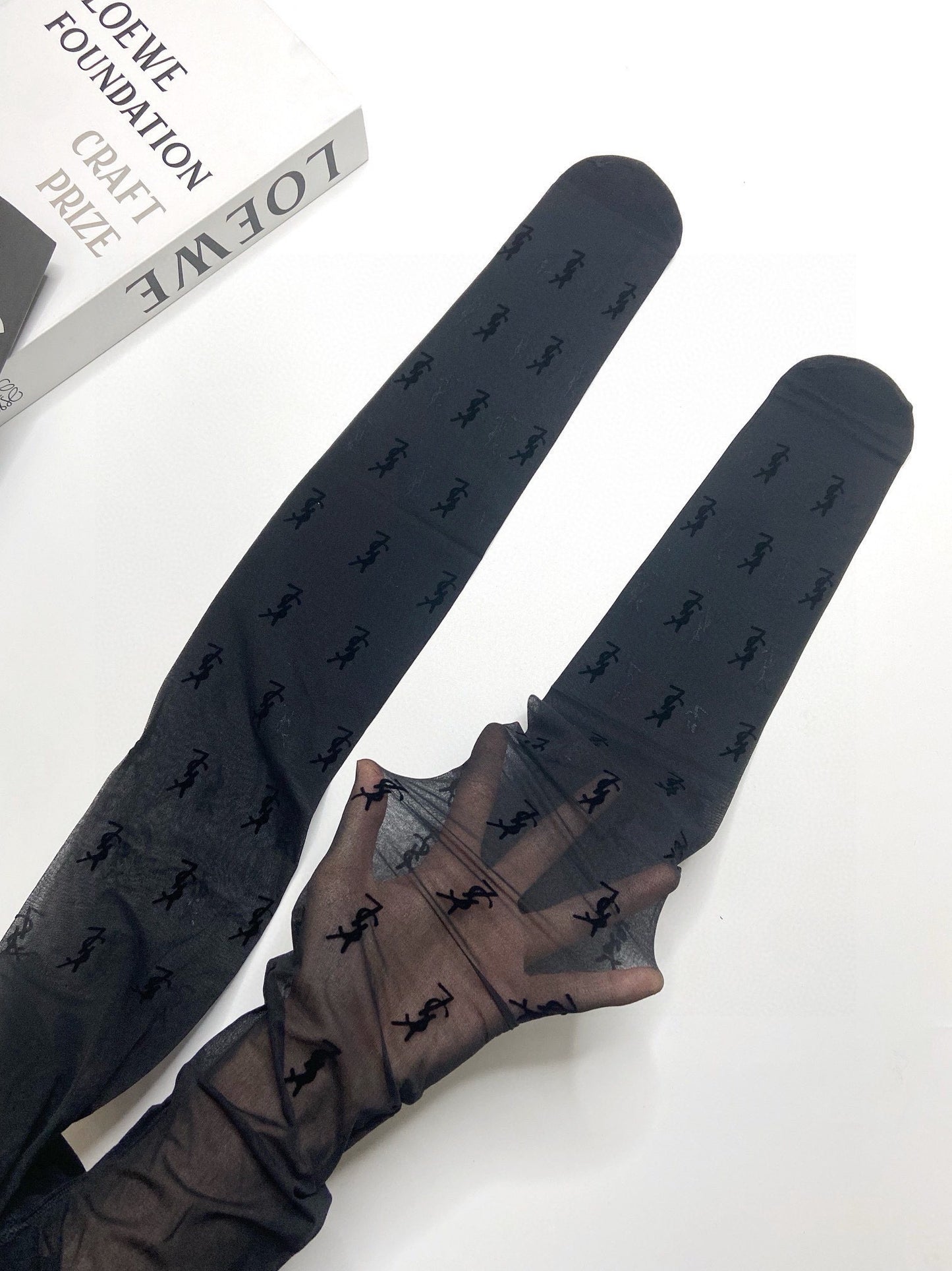 Y Classic flocked letter stockings