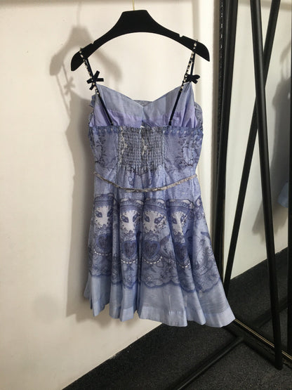 ZI Diamond bow halter dress