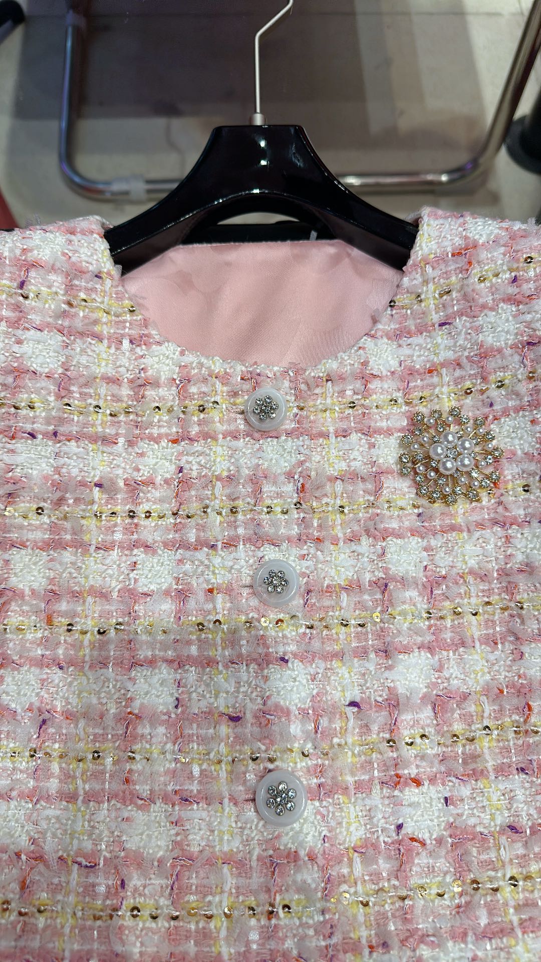 C 25 Colorful tweed woven jacket