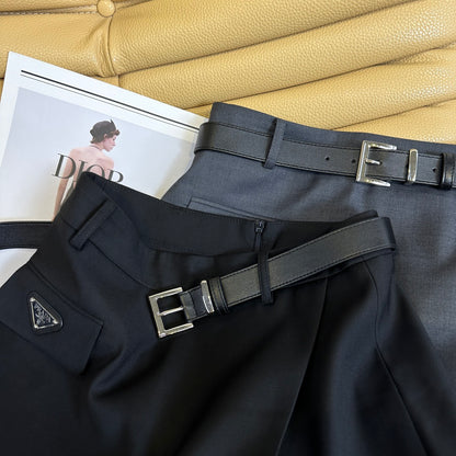 P 25 Irregular mid length skirt