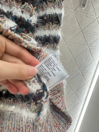 C 25 Cashmere Wool Striped Cardigan