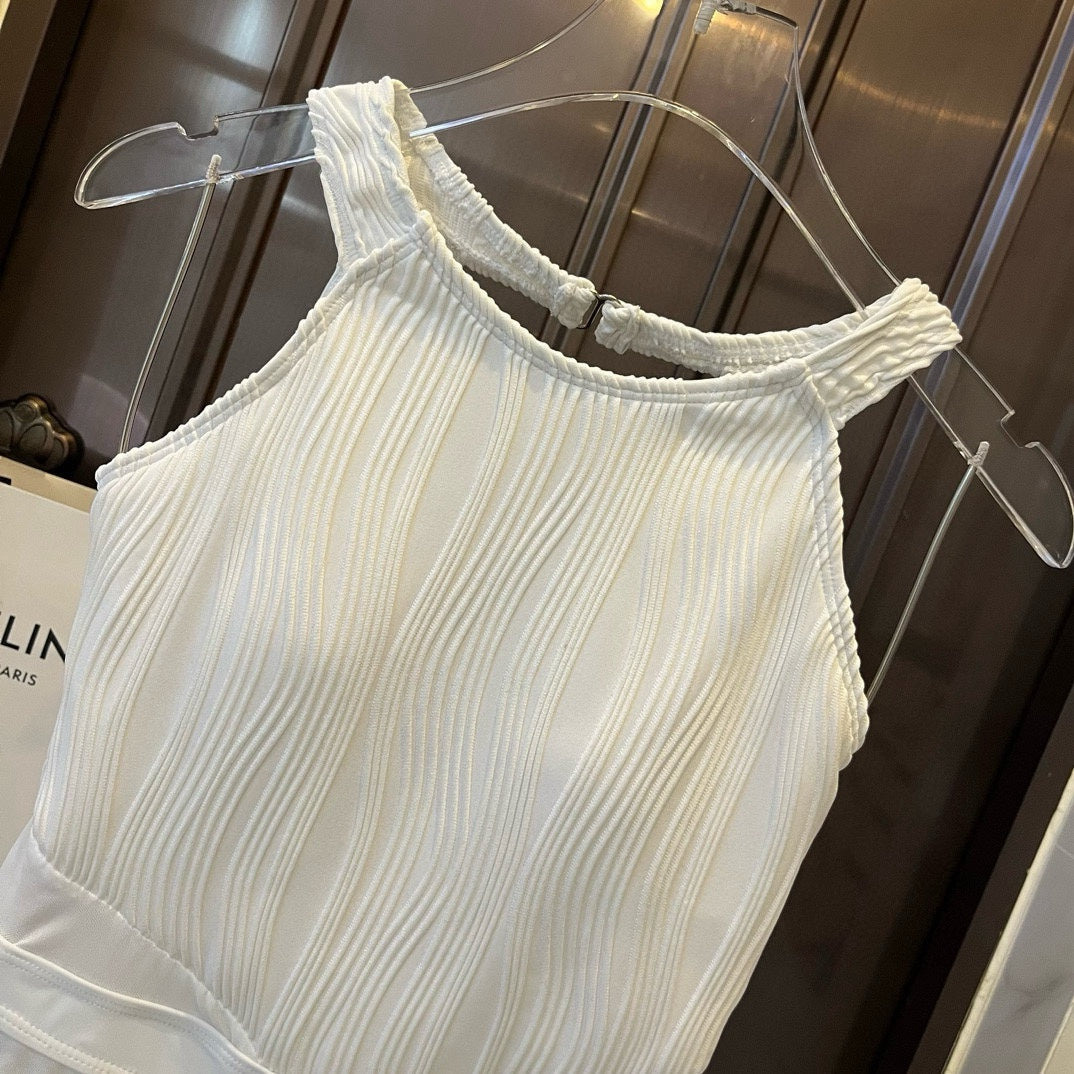 C 25 New Premium White One-piece Swimsuit