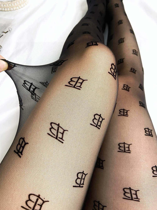 Bru Classic flocked letter stockings