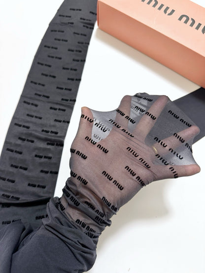 M Classic flocked letter stockings