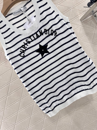 D 25 Striped knit undershirt