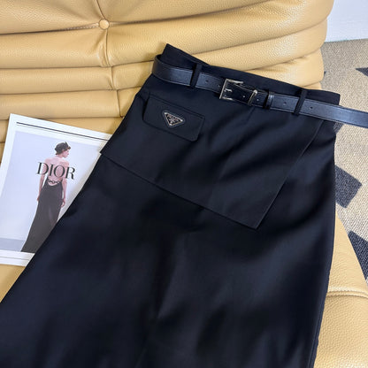 P 25 Irregular mid length skirt
