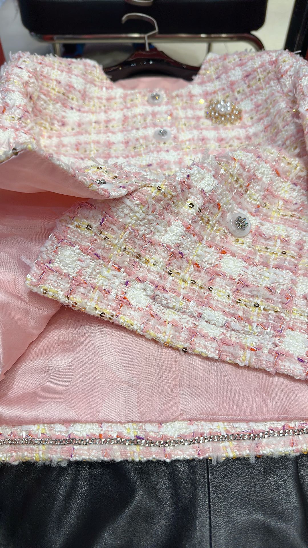 C 25 Colorful tweed woven jacket