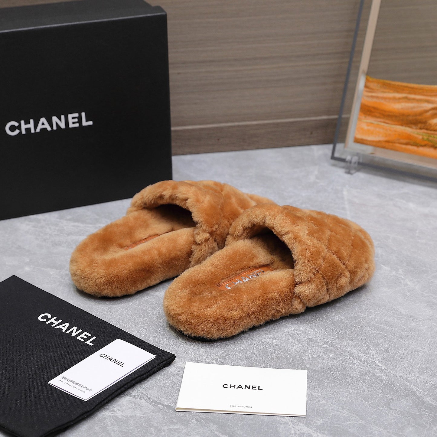 C 25 Lambswool slippers