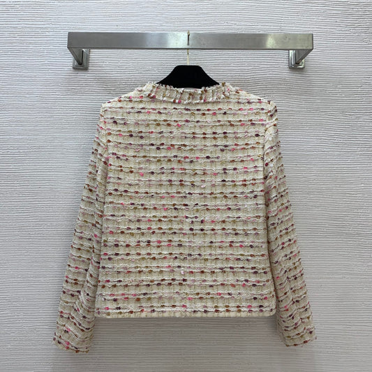 C 25 Colorful tweed woven short coat