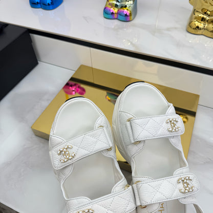 C 25 Velcro Slippers Casual Beach Shoes