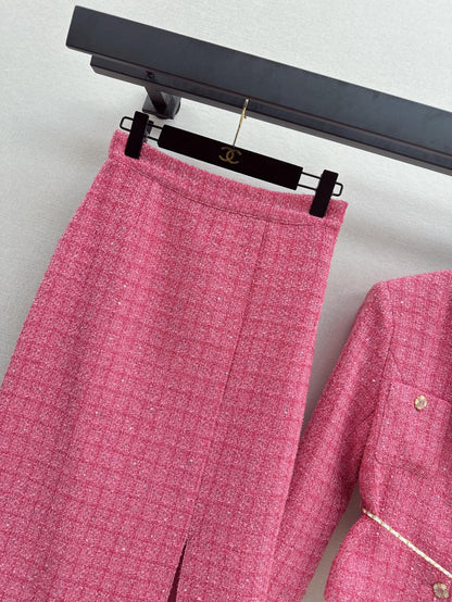 C 25 Flower waist chain skirt jacket suit