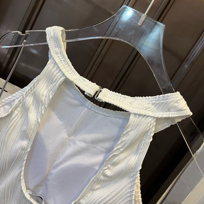 C 25 New Premium White One-piece Swimsuit