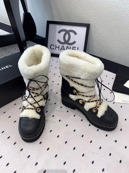 C 25 Classic snow boots（WHITE/BLACK）