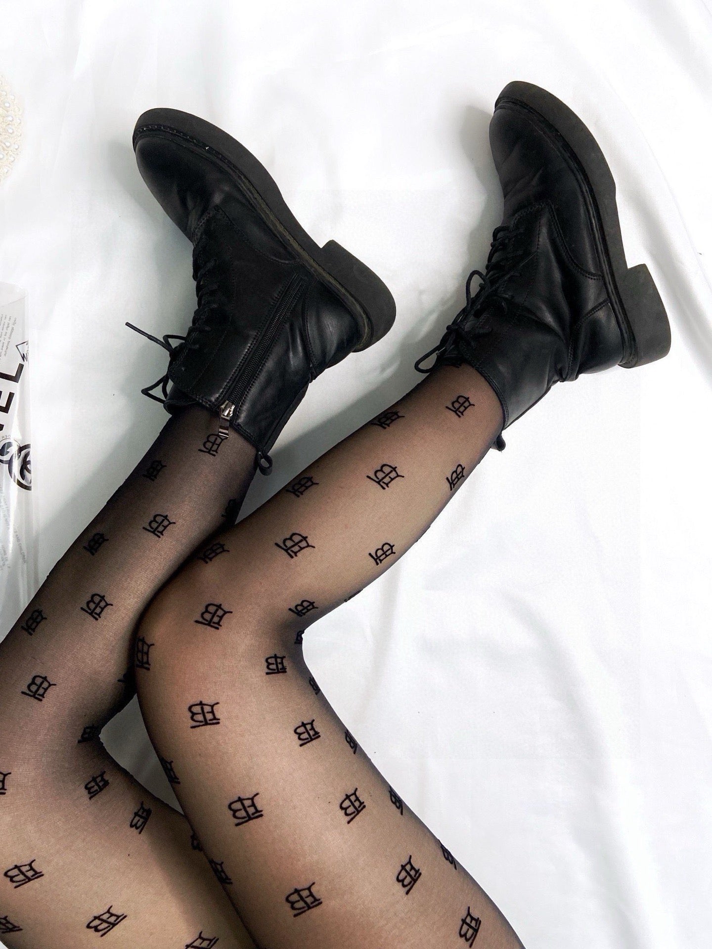 Bru Classic flocked letter stockings