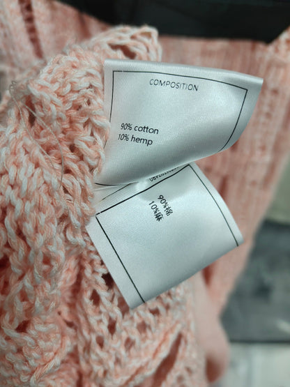 C 25 light pink knit cutout dress