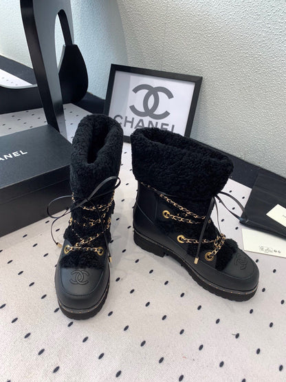 C 25 Classic snow boots（WHITE/BLACK）